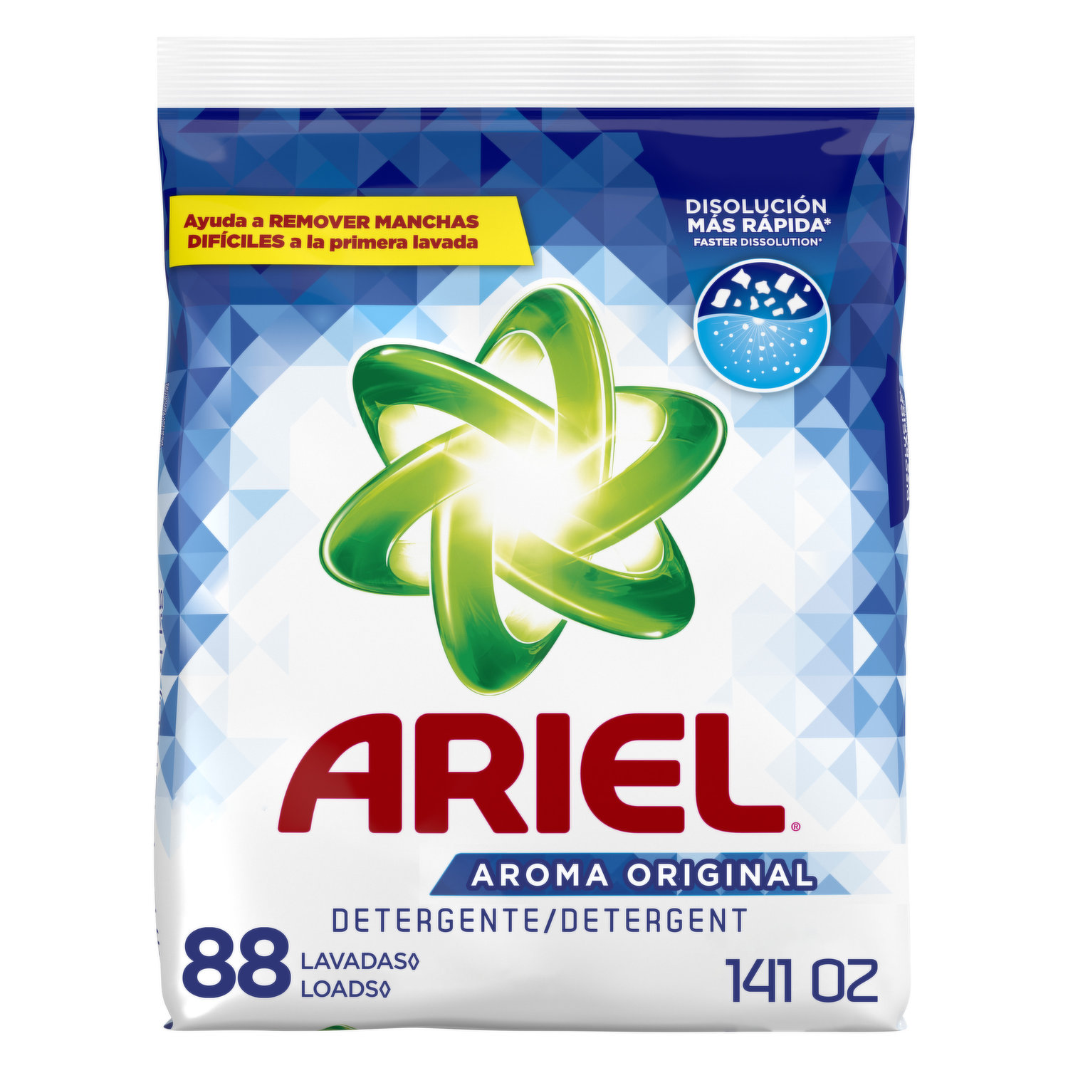 ARIEL Detergente en polvo para ropa 500G Aroma Original 3-Pack