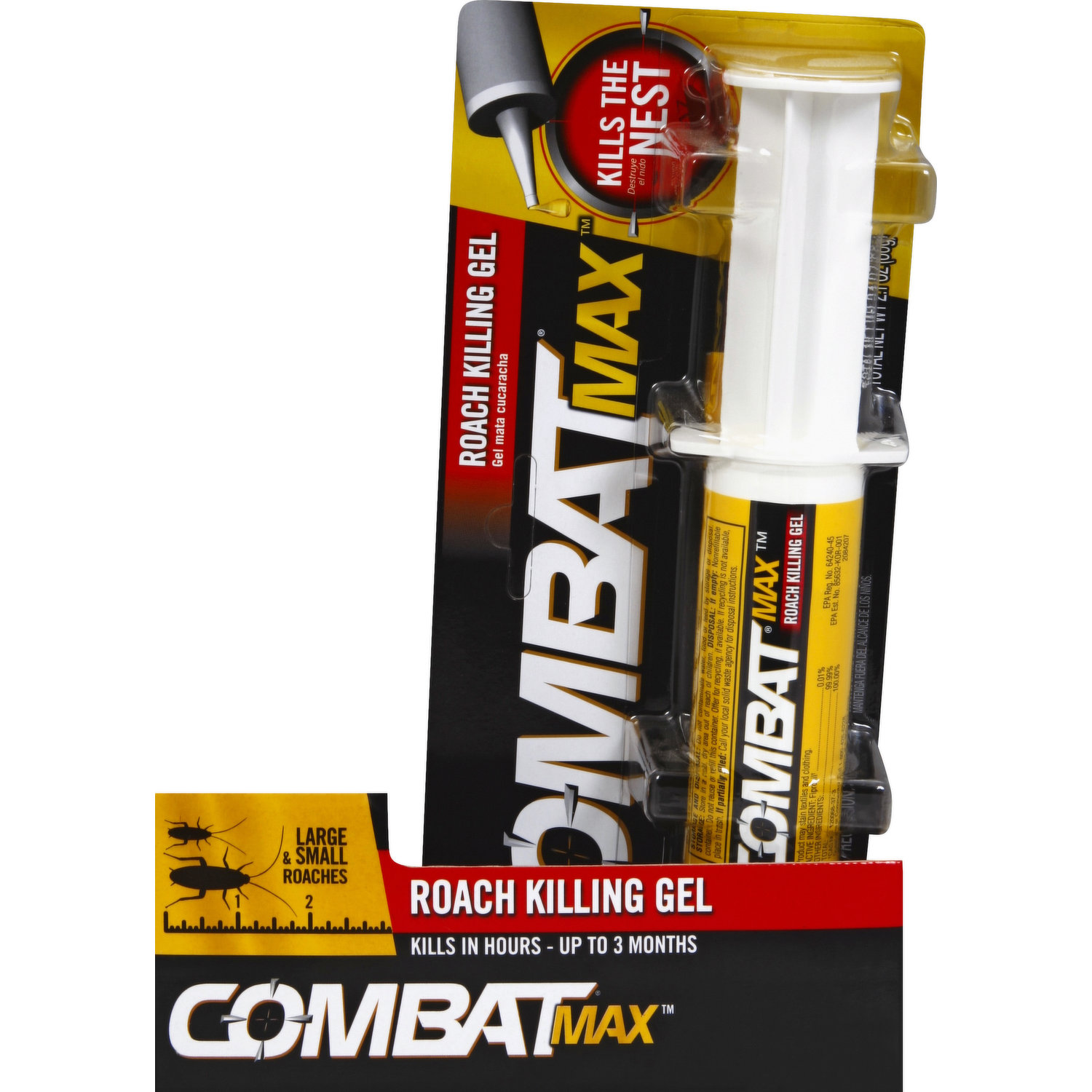 Lot Of 2 Combat Roach Killing Bait Strips Kills The Nest Large