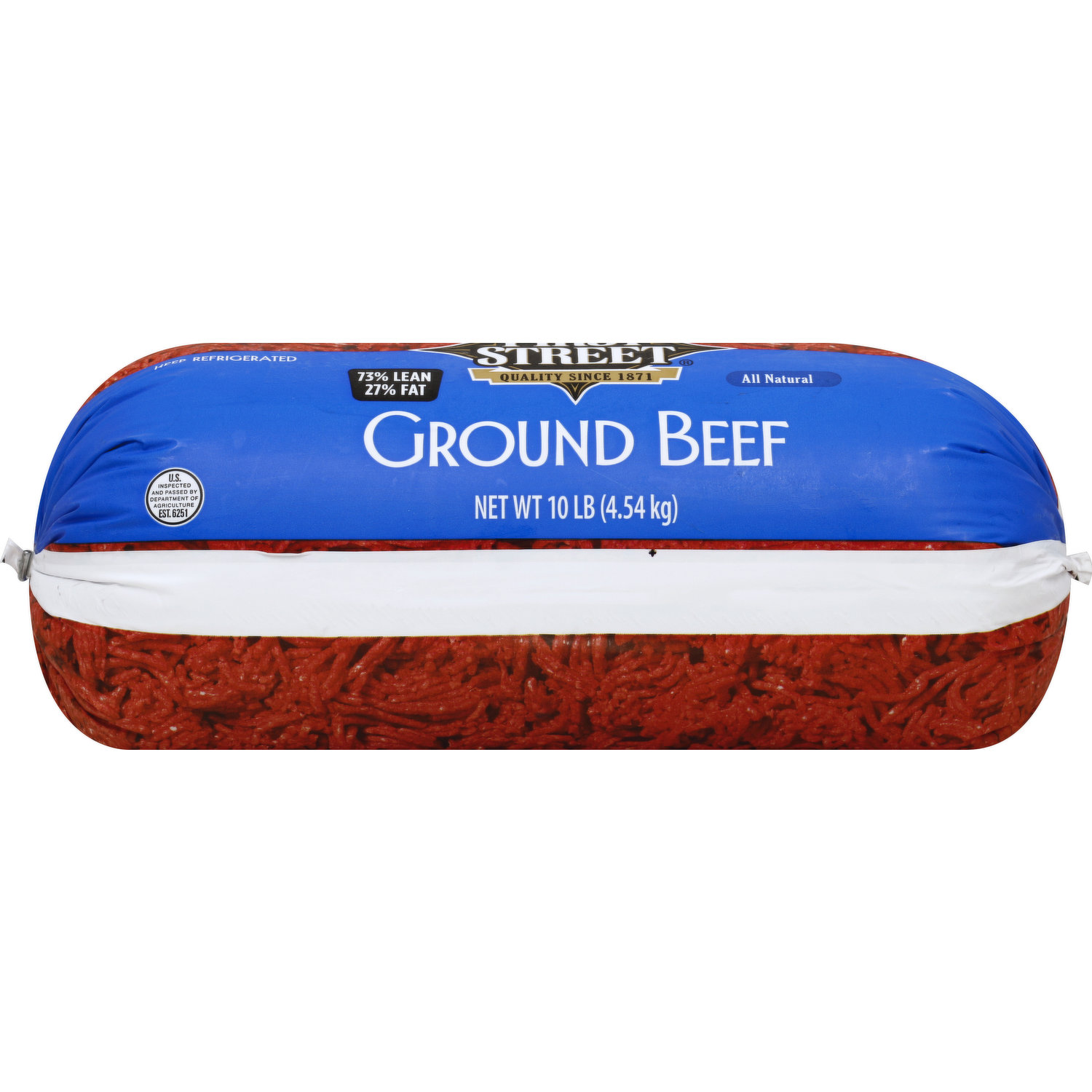 All Natural* 73% Lean/27% Fat Ground Beef, 1 lb Roll