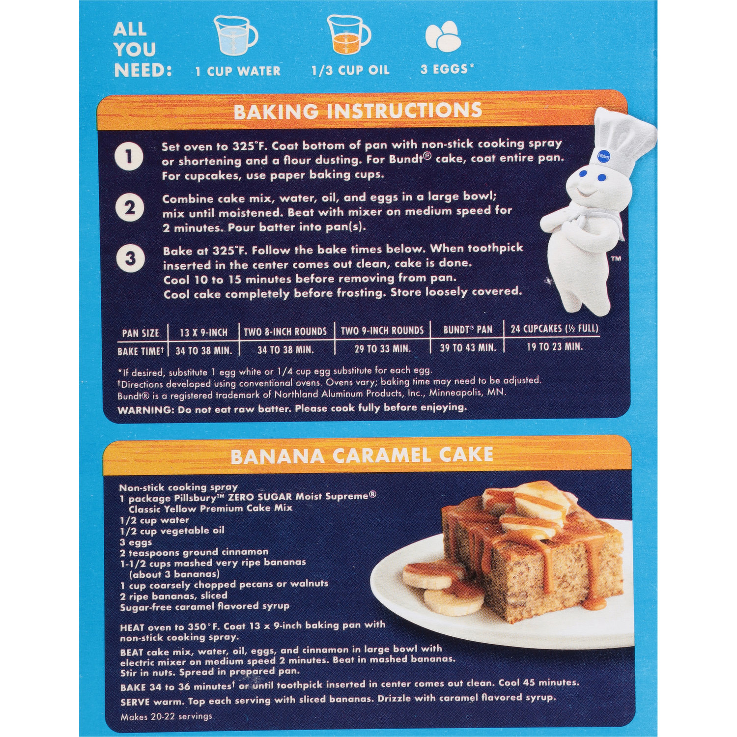 Amazon.com : Pillsbury Traditional Cake and Cupcake Baking Mix, Yellow,  15.25 Ounce (Pack of 12) : Everything Else