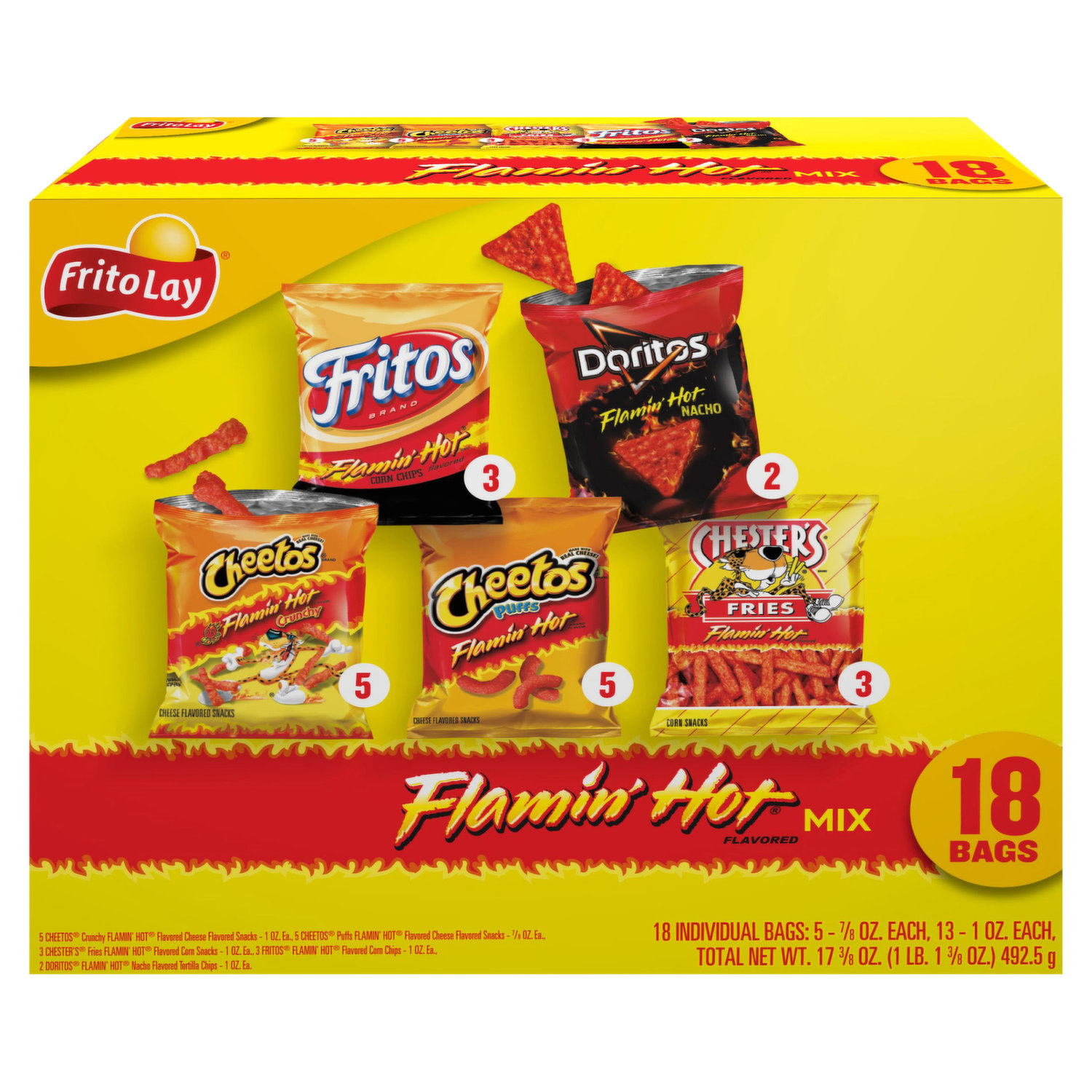 Hot Chips Snacks Variety Pack for Adults - Fiery Spicy Snack Bag Care  Package - Bulk Assortment (30 pack)