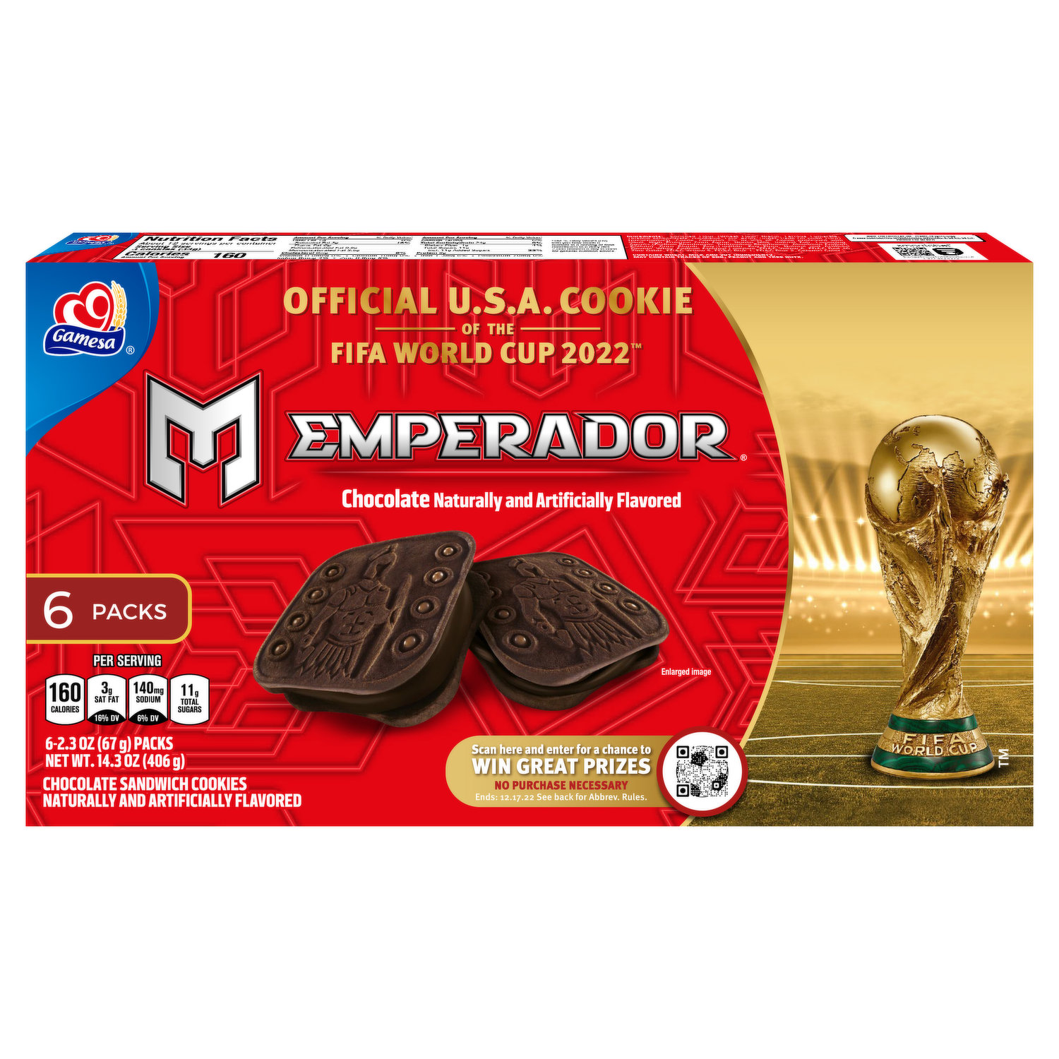 Emperador Sandwich Cookies, Chocolate, 6 Pack - Smart & Final
