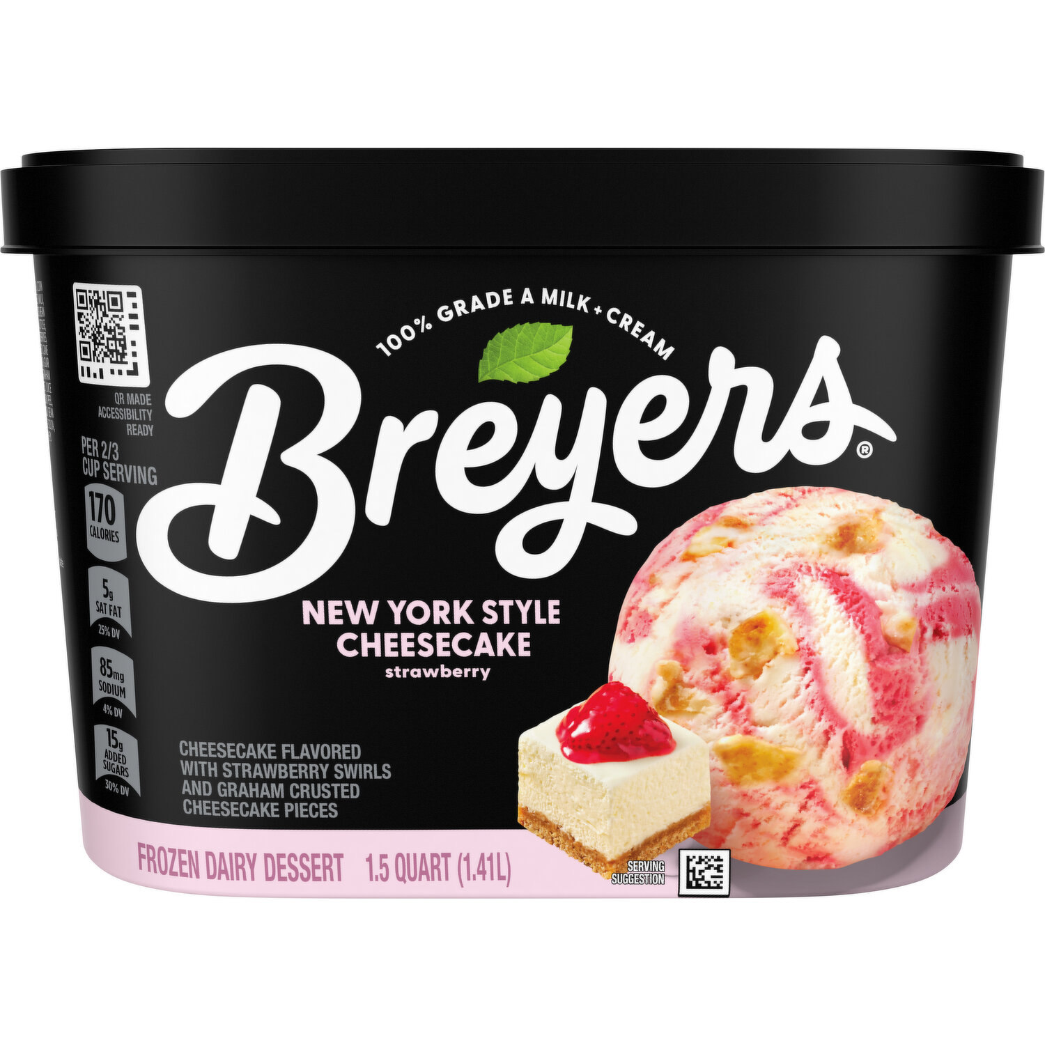 Breyers New York Style Cheesecake Strawberry Frozen Dairy Dessert