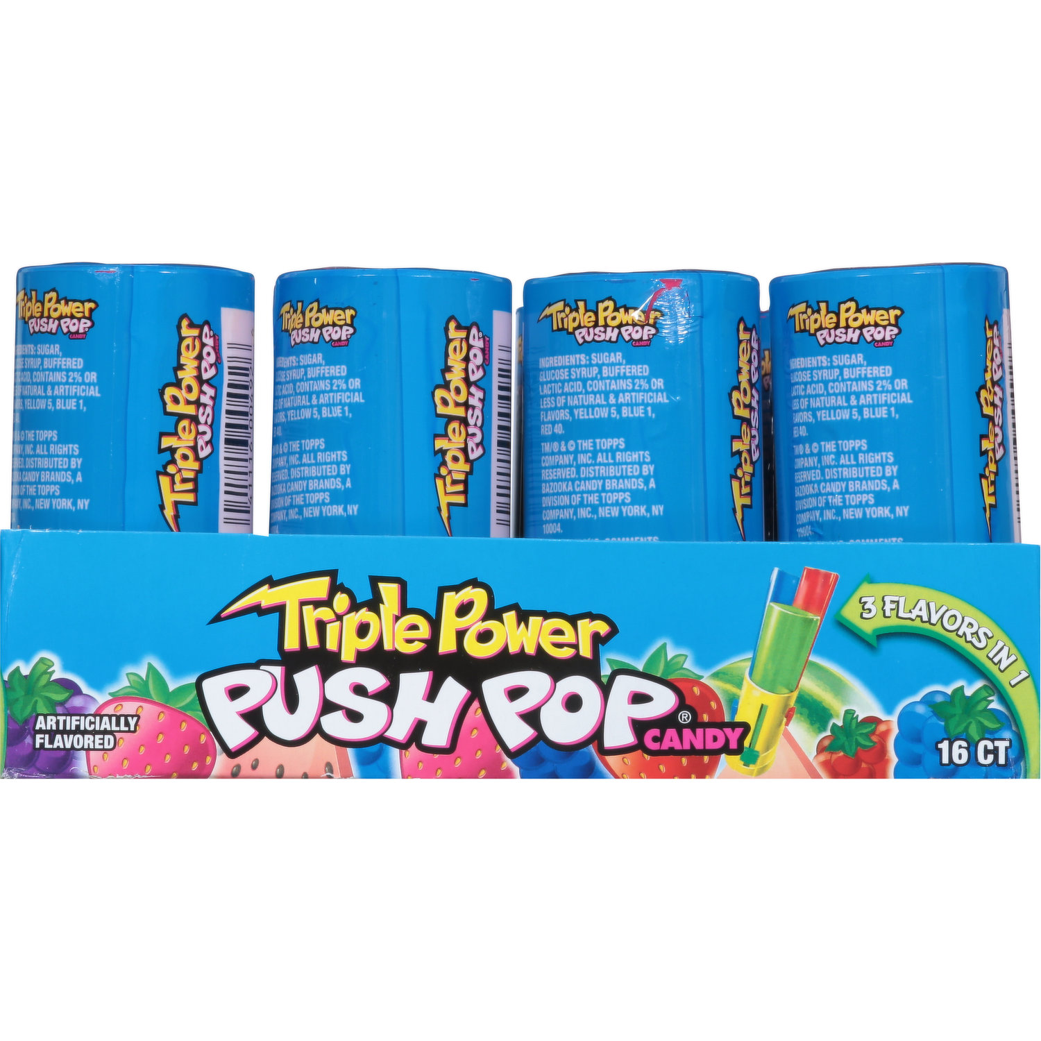 Push Pop Candy, 3 Flavors in 1, Triple Power - Smart & Final