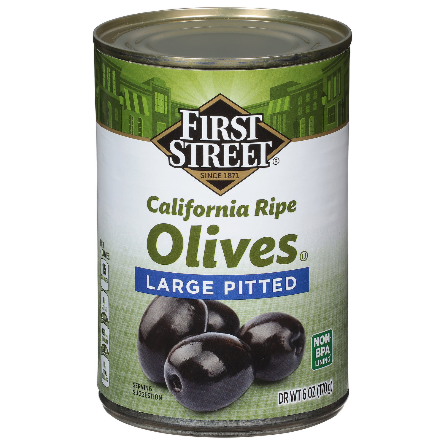 No Name Extra Large Pitted Ripe Olives - 398 ml