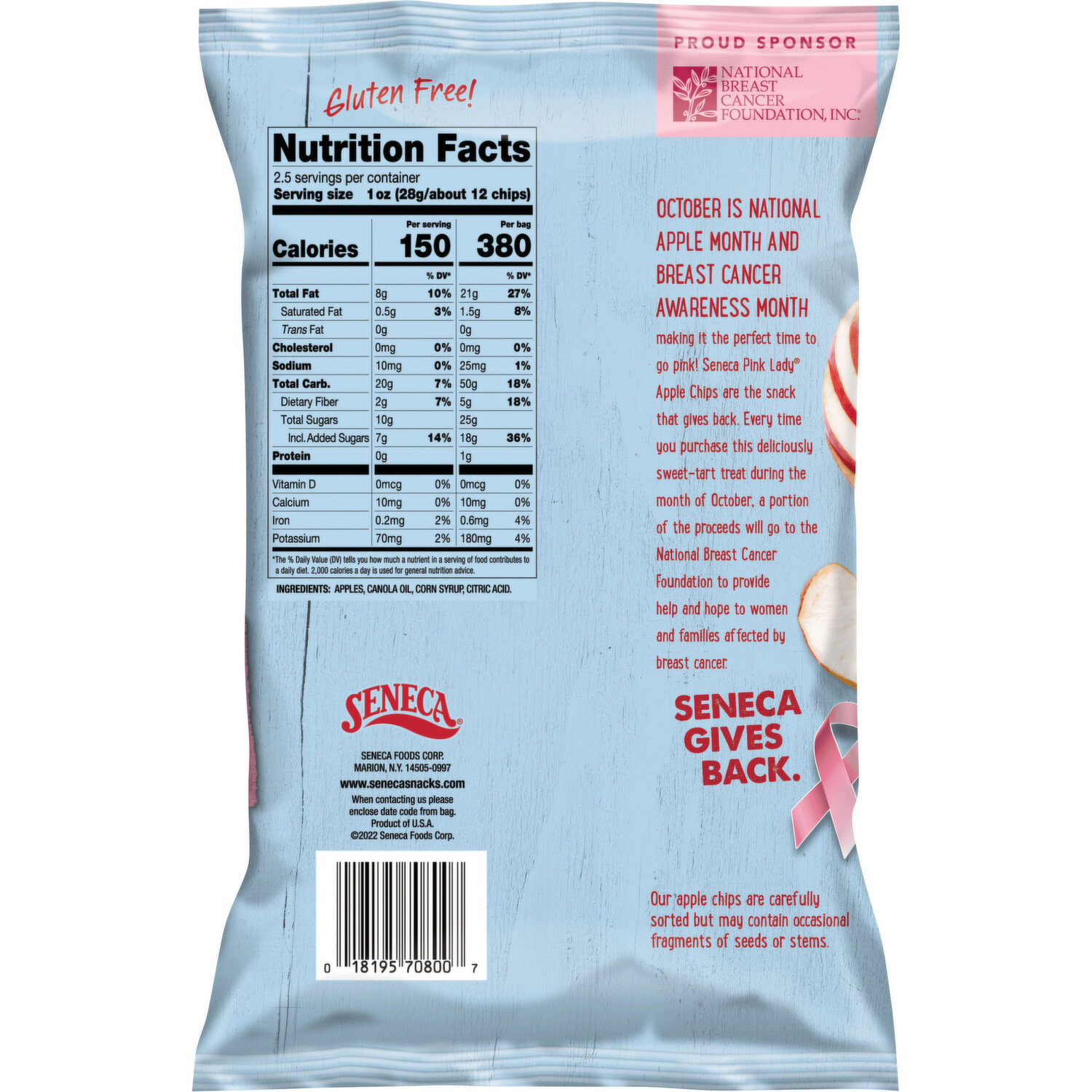 Seneca Pink Lady Apple Chips - Smart & Final