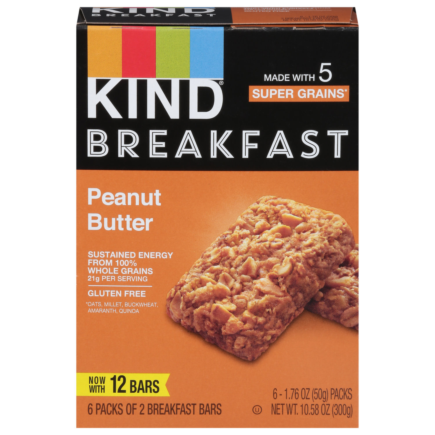 Breakfast Protein Variety Bars - 300 gm (10.58 oz) 6 x  