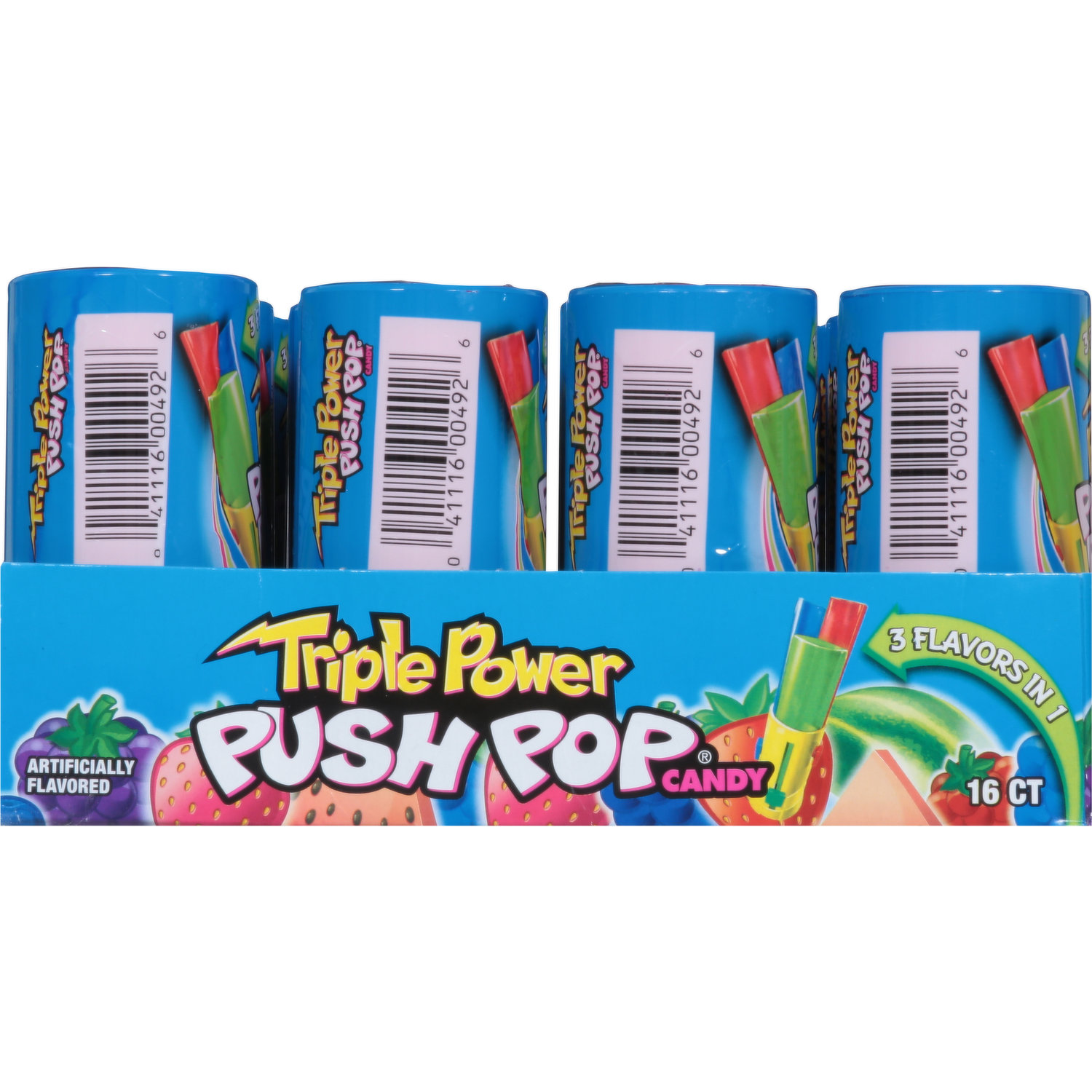 Push Pop Candy, 3 Flavors in 1, Triple Power - Smart & Final