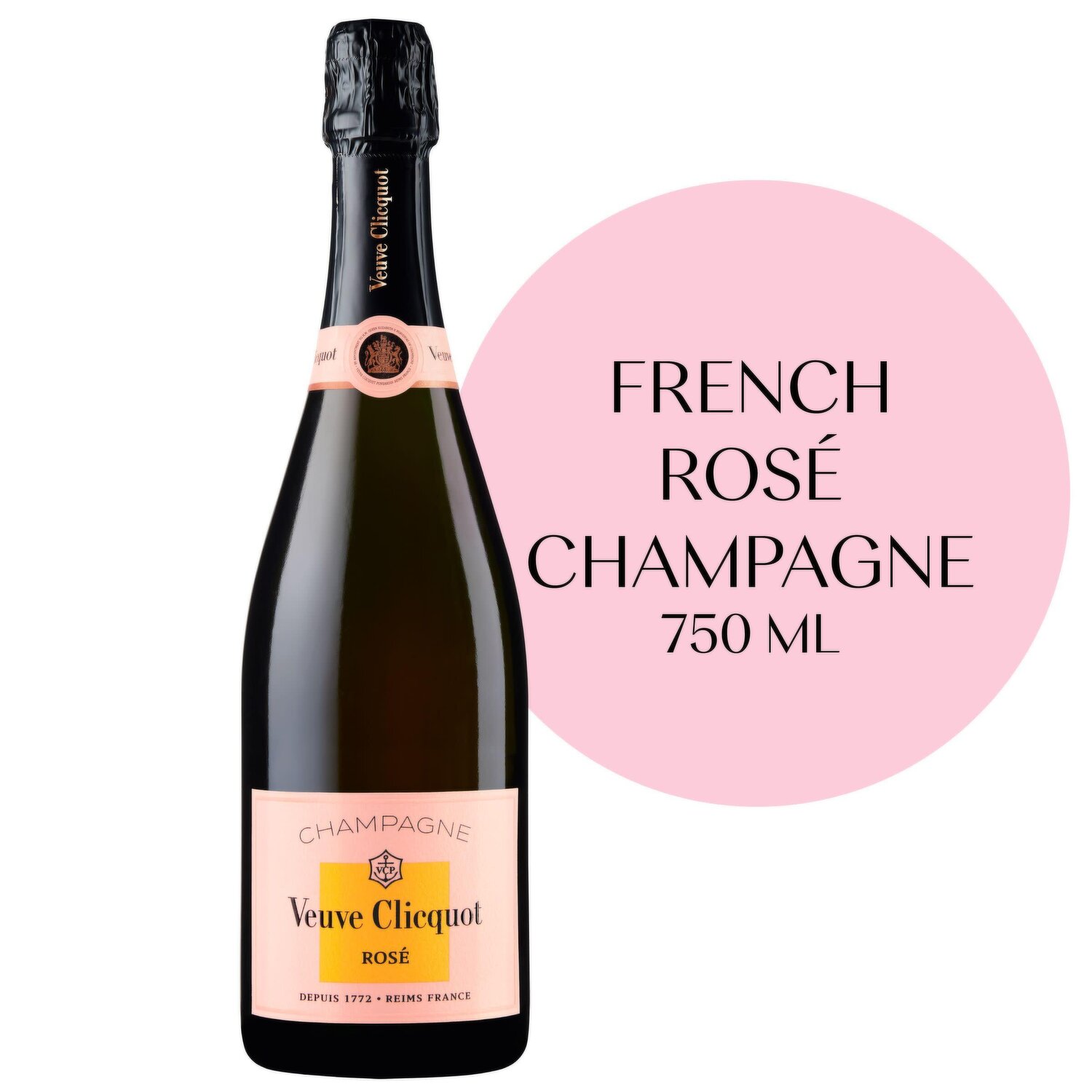 Veuve Clicquot Brut Rose Champagne France Sparkling Wine - Smart