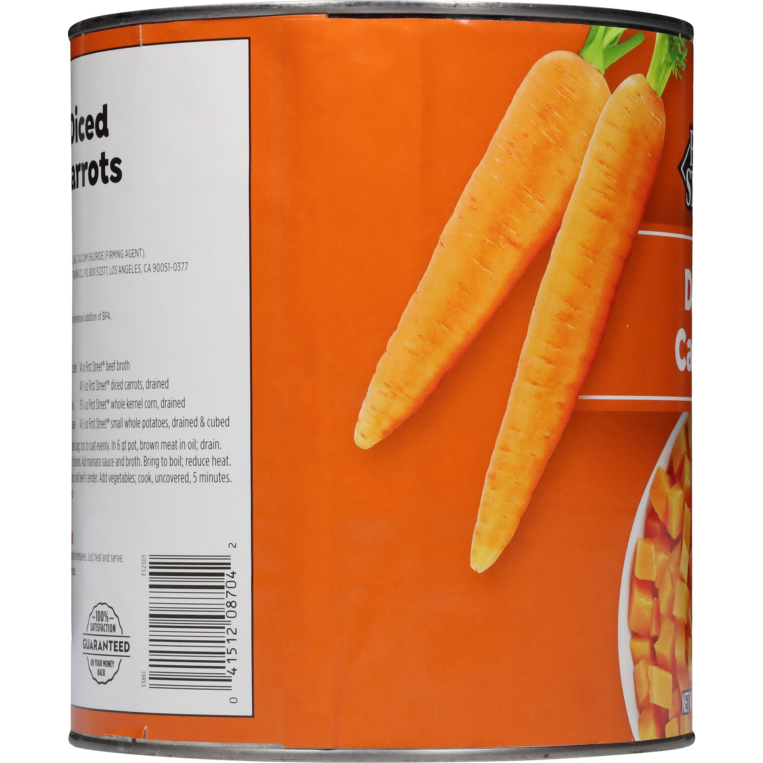 Carrots First Street Carrots, Diced - Smart & Final