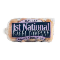 1st National Bagel Bagels, Presliced, Raisin-Cinnamon, 5 Each