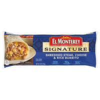 El Monterey Burrito, Shredded Steak, Cheese & Rice, 4.8 Ounce