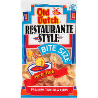 Old Dutch Restaurante Style Bite Size Party Pack Premium Tortilla Chips, 20 Ounce