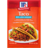 McCormick 30% Less Sodium Taco Seasoning Mix, 1 Ounce