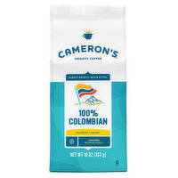 Cameron's Coffee, 100% Colombian, Smooth, Ground, Medium Roast, 10 Ounce