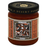 Desert Pepper Salsa, Diablo, Hot, 16 Ounce