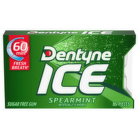 Dentyne Ice Gum, Sugar Free, Spearmint, 16 Each