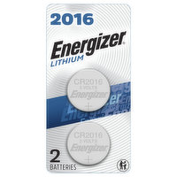 Energizer Batteries, Lithium, CR2016, 2 Pack, 2 Each