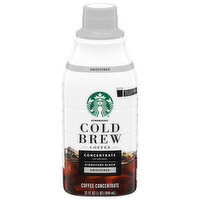 Starbucks Coffee Concentrate, Cold Brew, Signature Black, Sweetened, 32 Fluid ounce