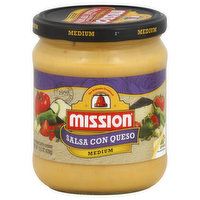 Mission Salsa Con Queso, Medium, 15.5 Ounce