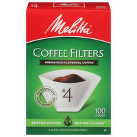 Melitta Coffee Filters, No. 4, 100 Each