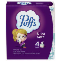 Puffs Ultra Soft Puffs Ultra Soft Facial Tissues, 4 Count, 4 Each