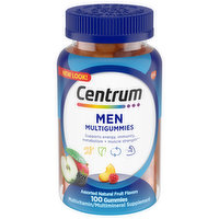 Centrum Multigummies, Men, Gummies, Assorted Natural Fruit Flavors, 100 Each