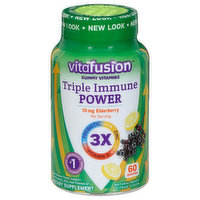 Vitafusion Triple Immune Power, 10 mg, Gummies,  Natural Berry Citrus Flavor, 60 Each