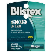 Blistex Lip Balm, Medicated, SPF 15, 0.15 Ounce