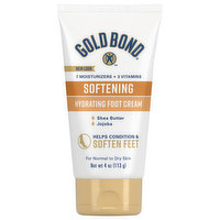 Gold Bond Foot Cream, Hydrating, Softening, 4 Ounce