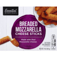 Essential Everyday Mozzarella Cheese Sticks, Breaded, 24 Ounce