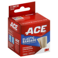 Ace Elastic Bandage, with Hook Closure, 2 Inch Width, 1 Each