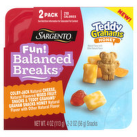 Sargento Balanced Breaks Snacks, Colby Jack/Teddy Grahams Honey, 2 Pack, 2 Each