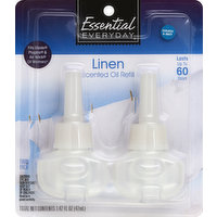 Essential Everyday Scented Oil Refills, Linen, Twin Pack, 2 Each
