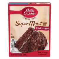 Betty Crocker Cake Mix, Devil's Food, Super Moist, 15.25 Ounce