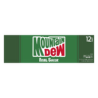 Mountain Dew Soda, Real Sugar, 12 Pack, 12 Each