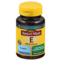 Nature Made Vitamin E, 180 mg, Softgels, 100 Each