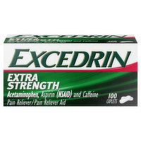 Excedrin Pain Reliever, Extra Strength, Caplets, 100 Each