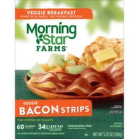 MorningStar Farms Meatless Bacon Strips, Original, 5.25 Ounce