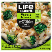 Life Cuisine Veggie Lovers Mac & Broccoli Bowl, Vermont White Cheddar, 9.5 Ounce