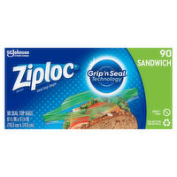 Ziploc Seal Top Bags, Sandwich, 90 Each