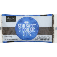 Essential Everyday Chocolate Chips, Semi-Sweet, Mini, 12 Ounce
