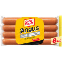 Oscar Mayer Bun-Length Angus Beef Uncured Beef Franks Hot Dogs, 8 Each