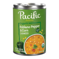 Pacific Foods Organic Poblano Pepper and Corn Chowder, 16.3 Ounce