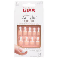 Kiss Salon Acrylic Nails, French, Petite Length, 30 Each