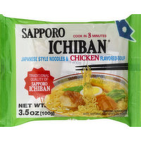 Sapporo Ichiban Noodles & Soup, Japanese Style, Chicken Flavored, 3.5 Ounce