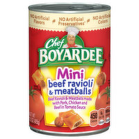 Chef Boyardee Beef Ravioli & Meatballs, Mini, 15 Ounce