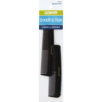 conair Pocket Combs, Smooth & Style, 2 Each