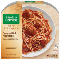 Healthy Choice Cafe Steamers Spaghetti & Meatballs, 9.5 Ounce