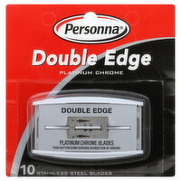 Personna Platinum Chrome Blades, Double Edge, 10 Each